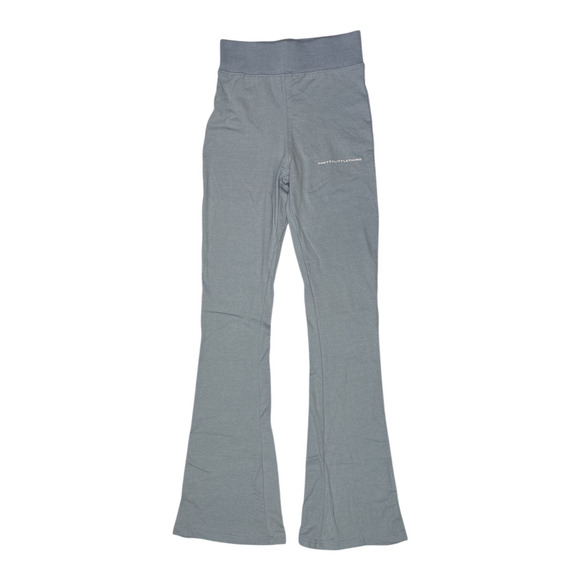 PRETTY LITTLE THING Womens Pale Blue Printed Flared Trouser Pants Size 6 - Picture 3 of 5